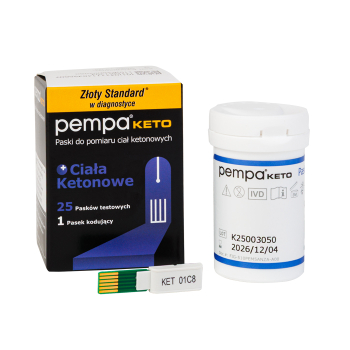 Paski do pomiaru ciał ketonowych 25 szt do PEMPA KETO 2w1